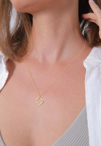 ELLI PREMIUM Ketting 'Kleeblatt' in Goud: voorkant