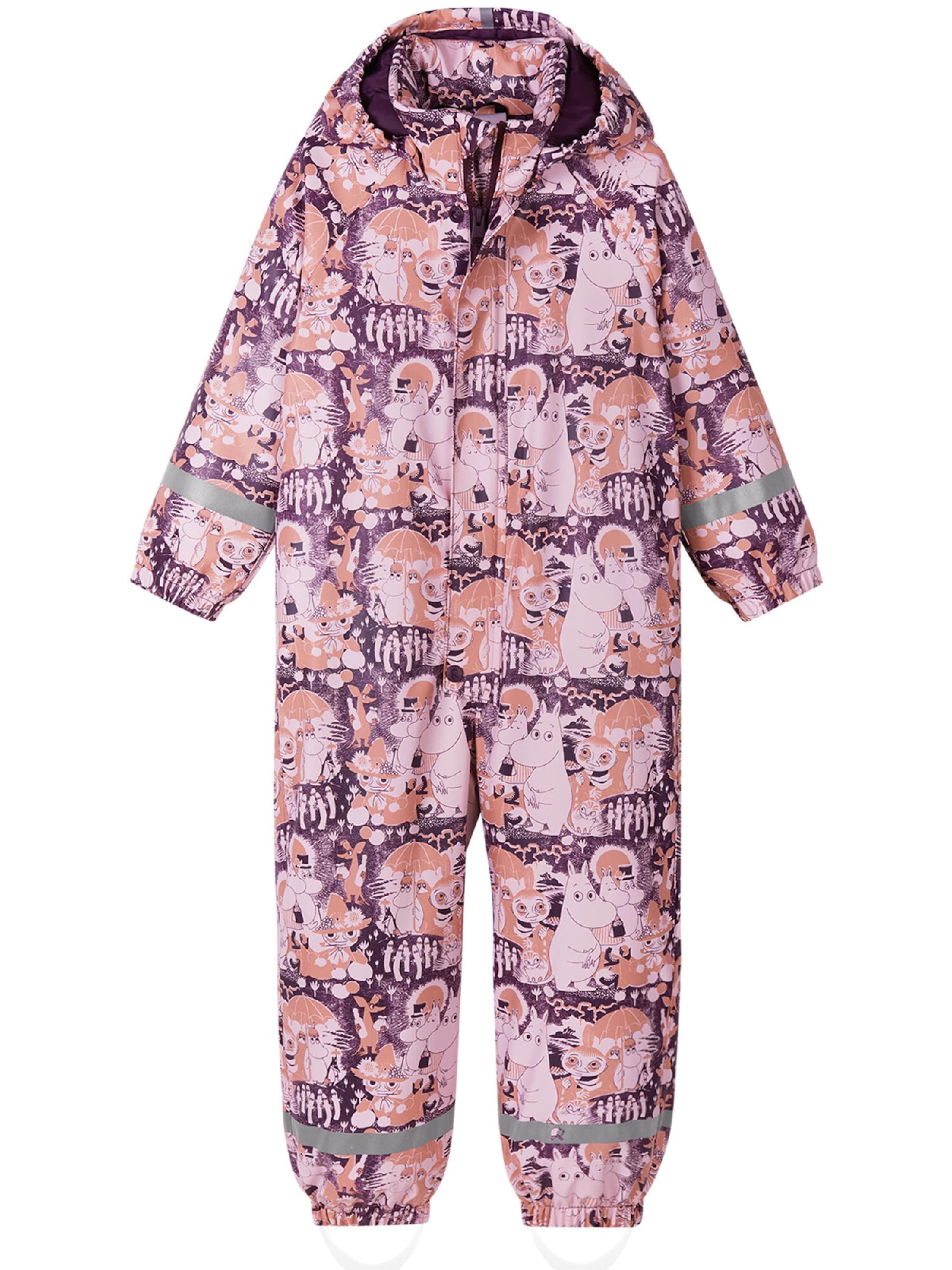 Reima Regenoverall ' Moomin Rapakko ' in Pink: Vorderseite