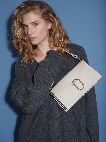 Estro Skuldertaske '837' i beige: forside