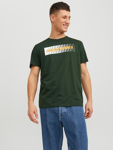 T-Shirt JACK & JONES en vert : devant