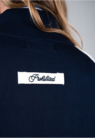 Prohibited - Cárdigan 'Varsity' en azul