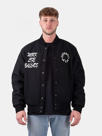 Carhartt WIP Übergangsjacke 'Work Varsity' in Schwarz: Vorderseite