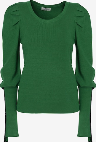 Pull-over Influencer en vert : devant