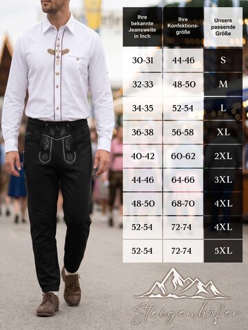 Steigenhöfer Regular Traditional Pants 'Marius' in Black