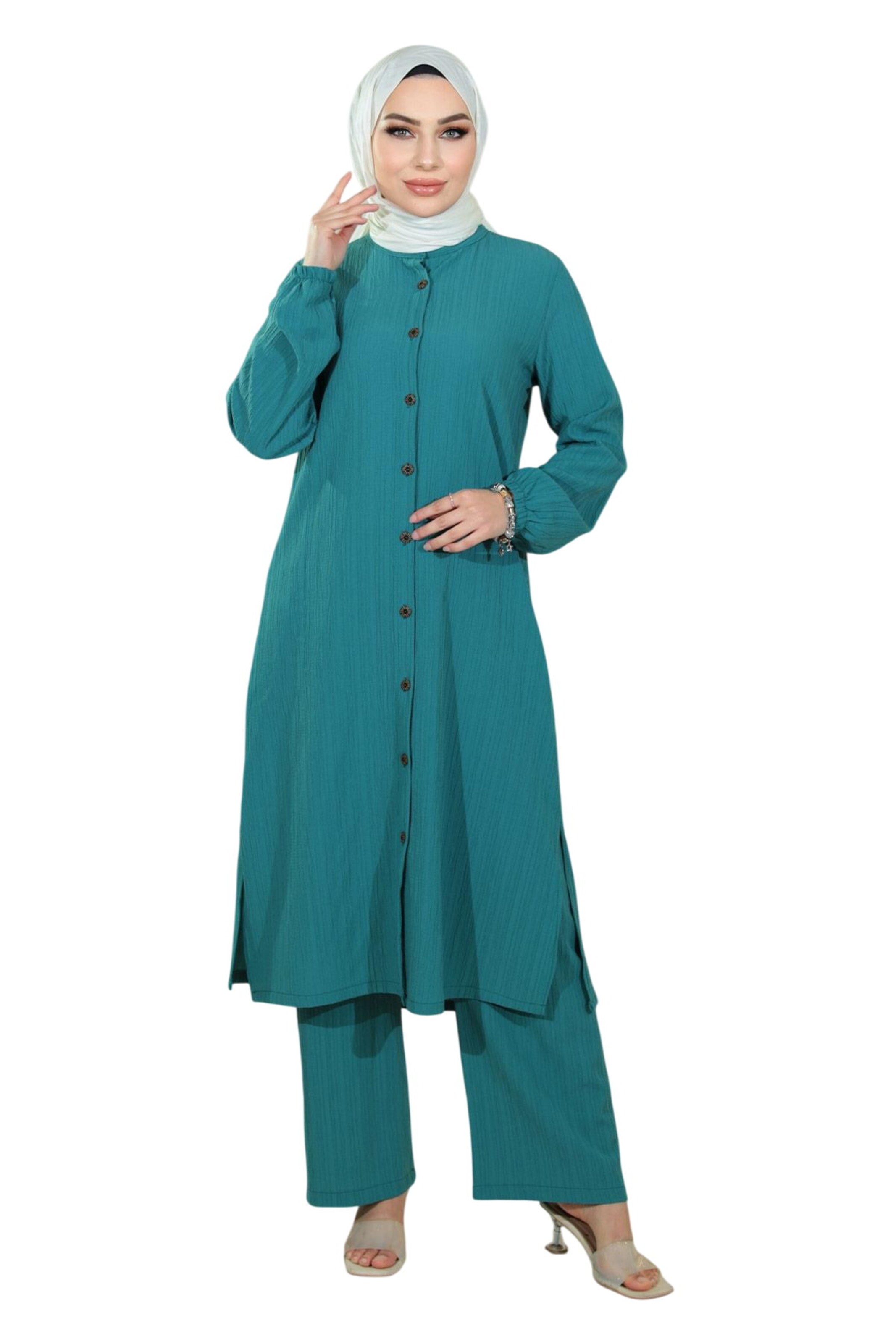 MODAMIHRAM Broekpak in Groen: voorkant