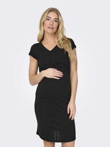 Only Maternity Kleid in Schwarz: Vorderseite