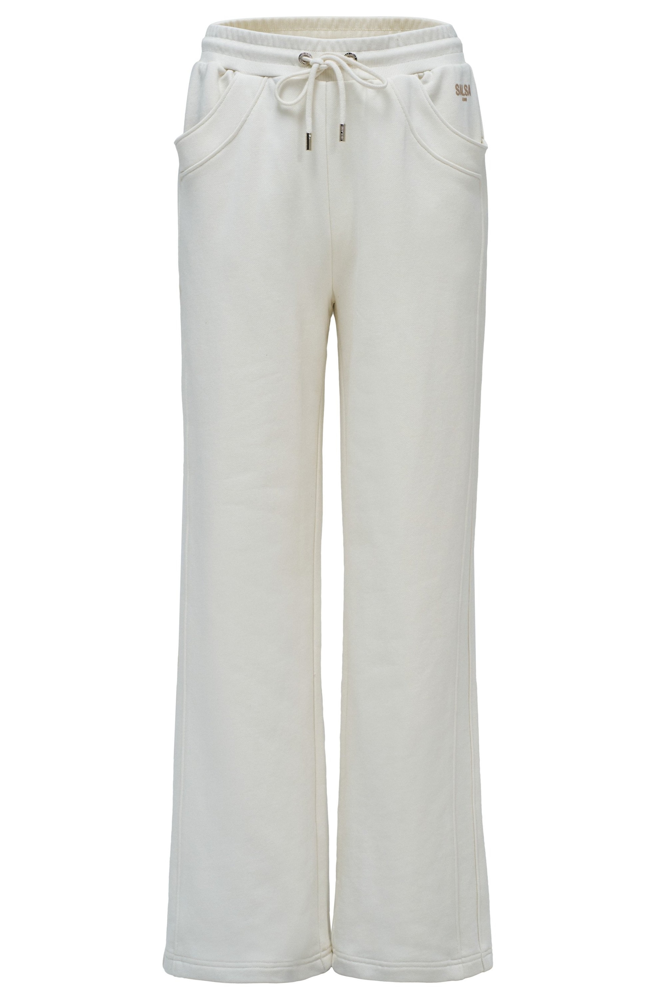 Wide Leg Pantalon Salsa Jeans en beige : devant