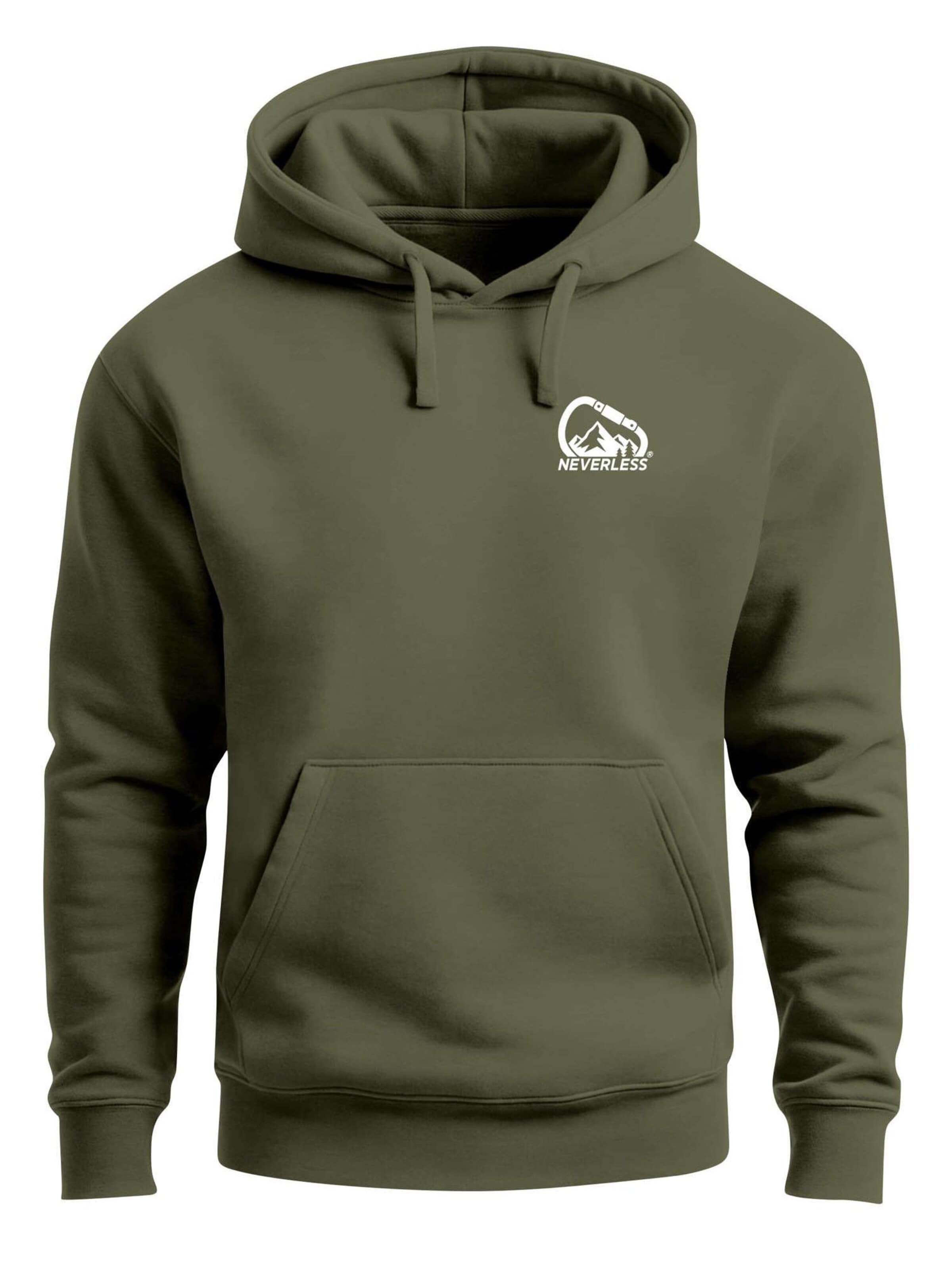 Neverless Sweatshirt 'Climbing Mountain' in Green: front
