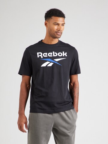 Reebok - Camisa funcionais 'IDENTITY' em preto: frente