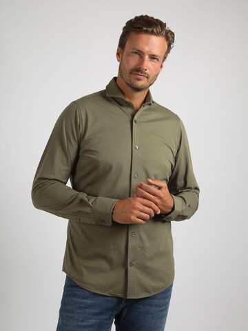 Suitable Slim fit Button Up Shirt in Green
