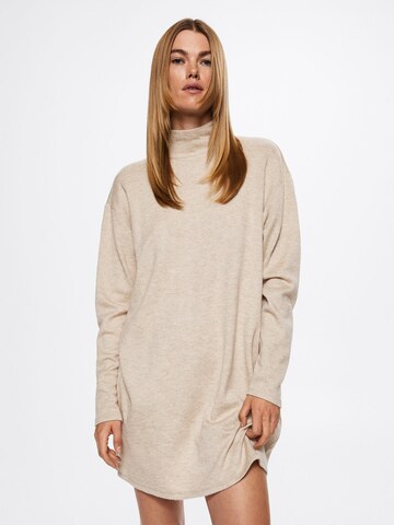 MANGO Knitted dress 'ANTON' in Beige: front