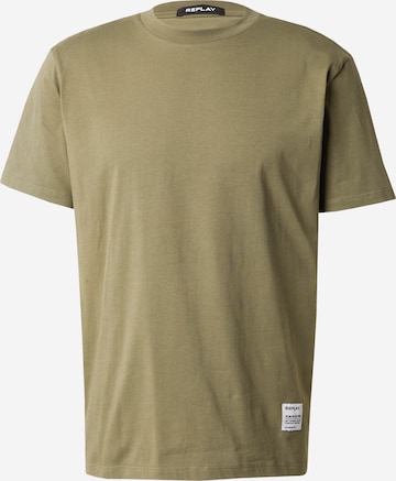 REPLAY Shirt in Groen: voorkant