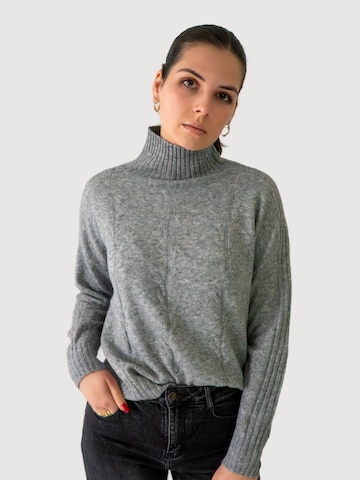 WEARABLE STORIES Pullover 'Gabriella' in Grau: Vorderseite