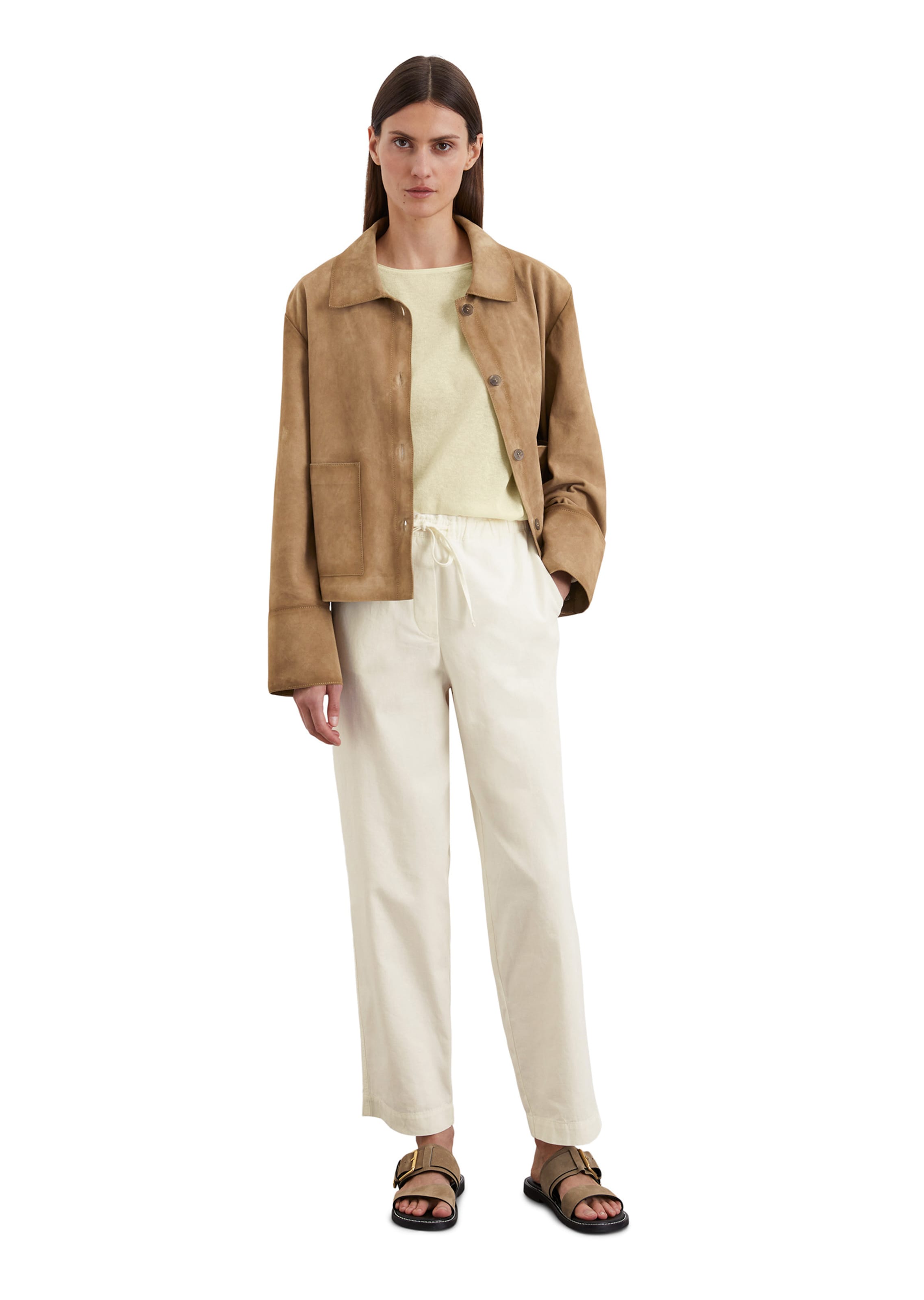 Marc O'Polo Tapered Pants in White