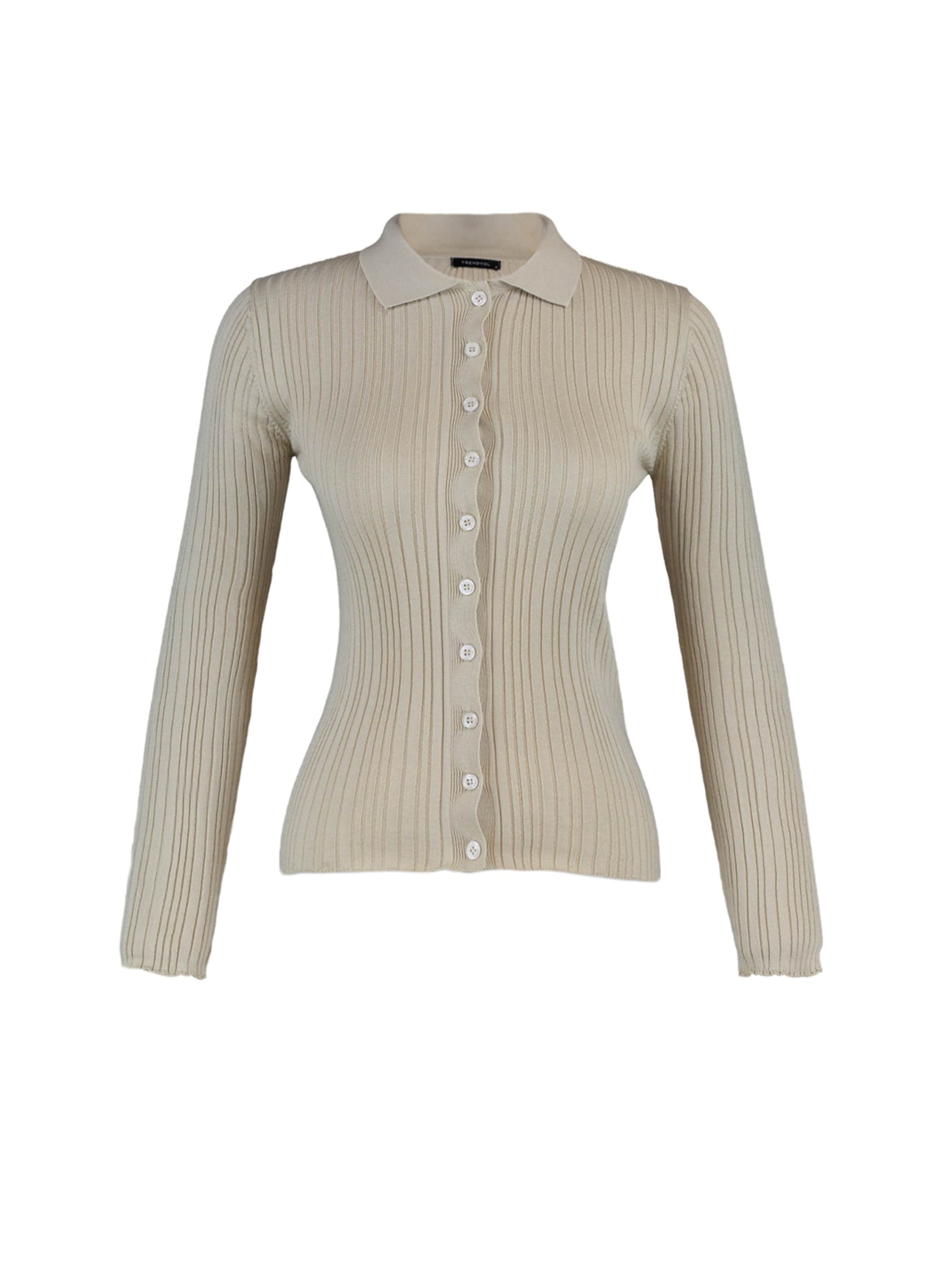 Trendyol Knit cardigan in Beige: front