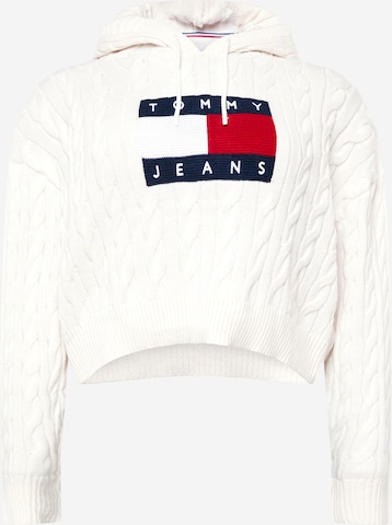 Tommy Jeans Curve Sweater in White: front