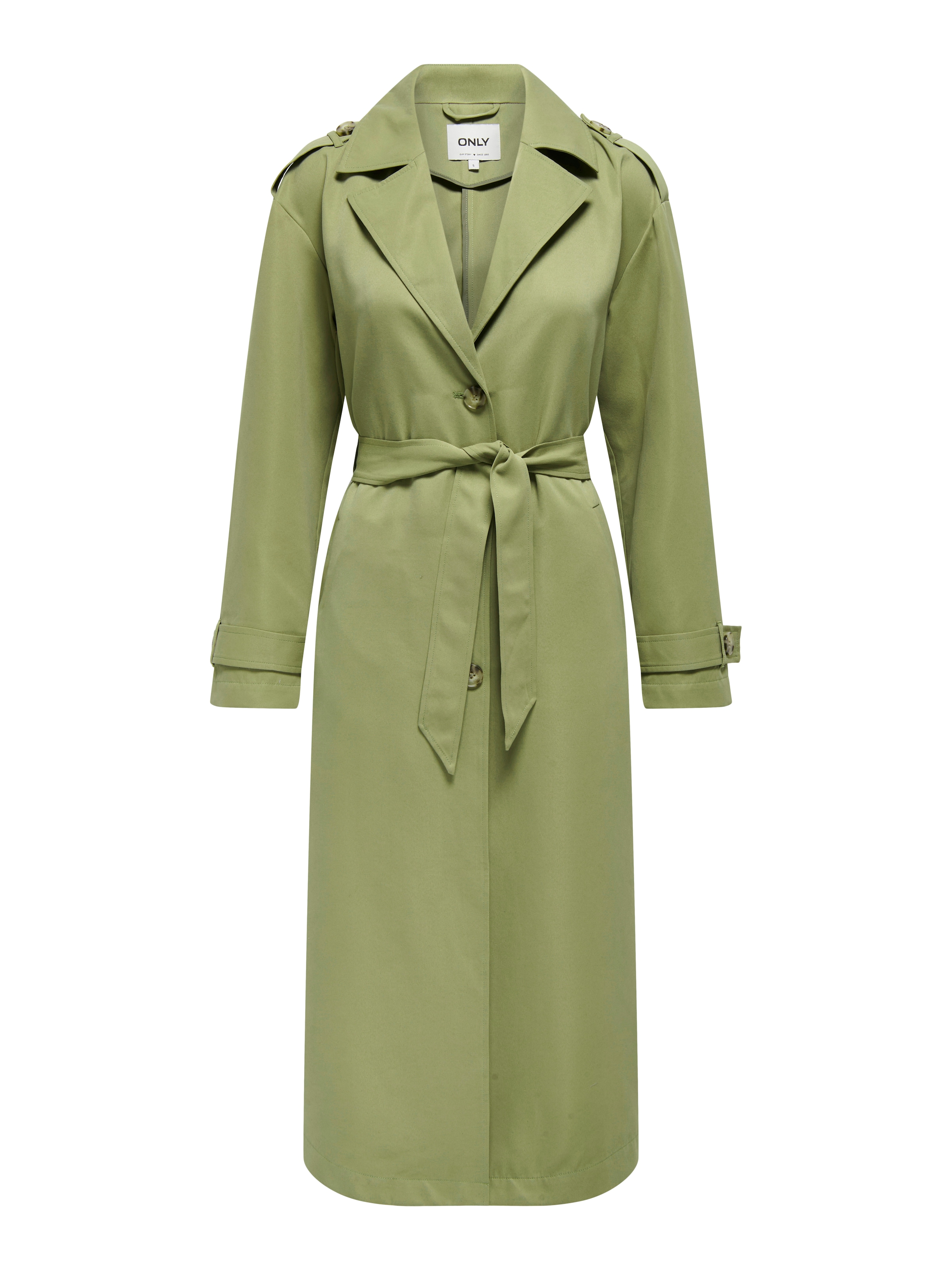 ONLY Between-Seasons Coat in Green: front