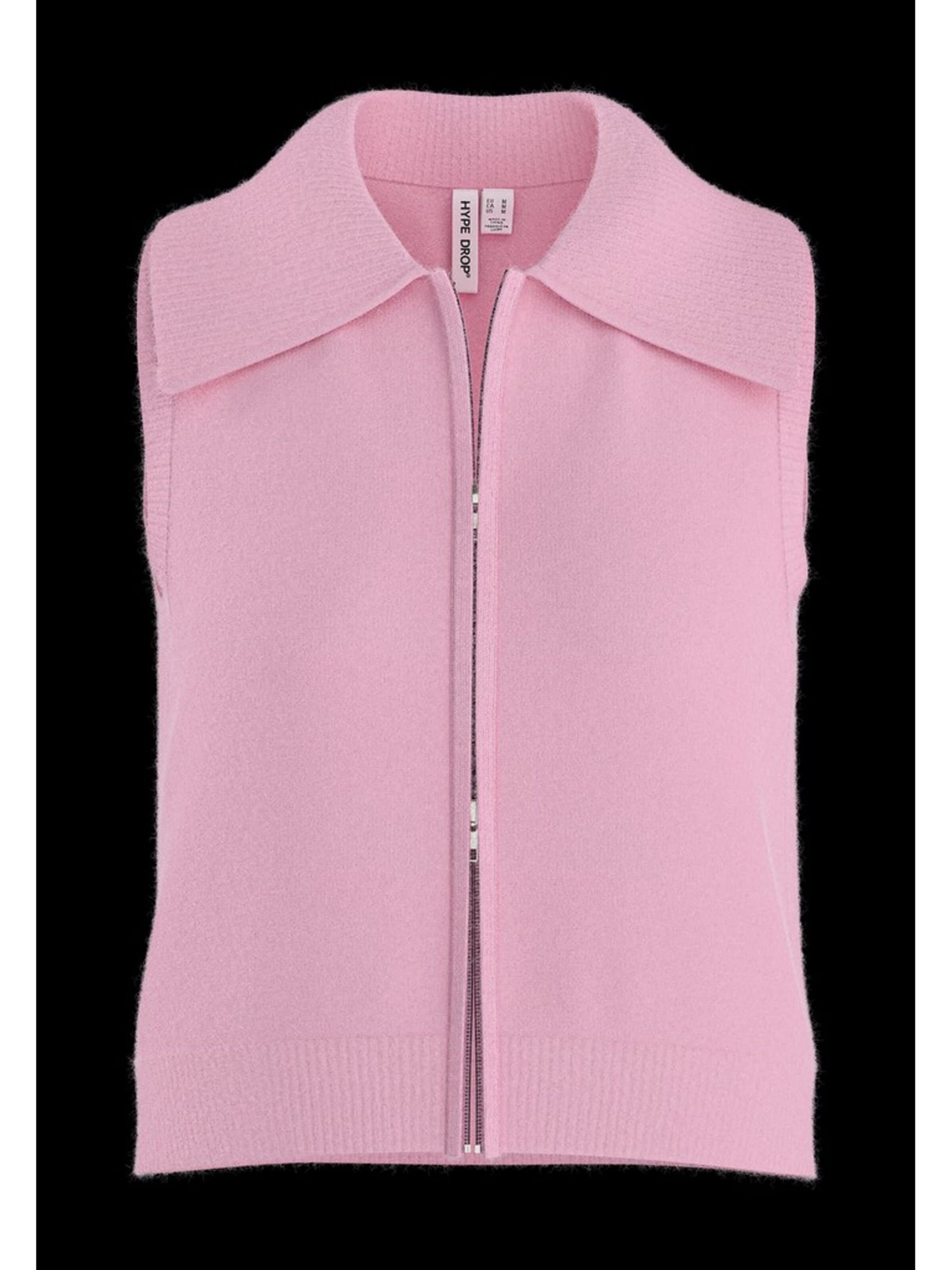 HYPEDROP Gebreide bodywarmer 'Nisrine' in Roze: voorkant