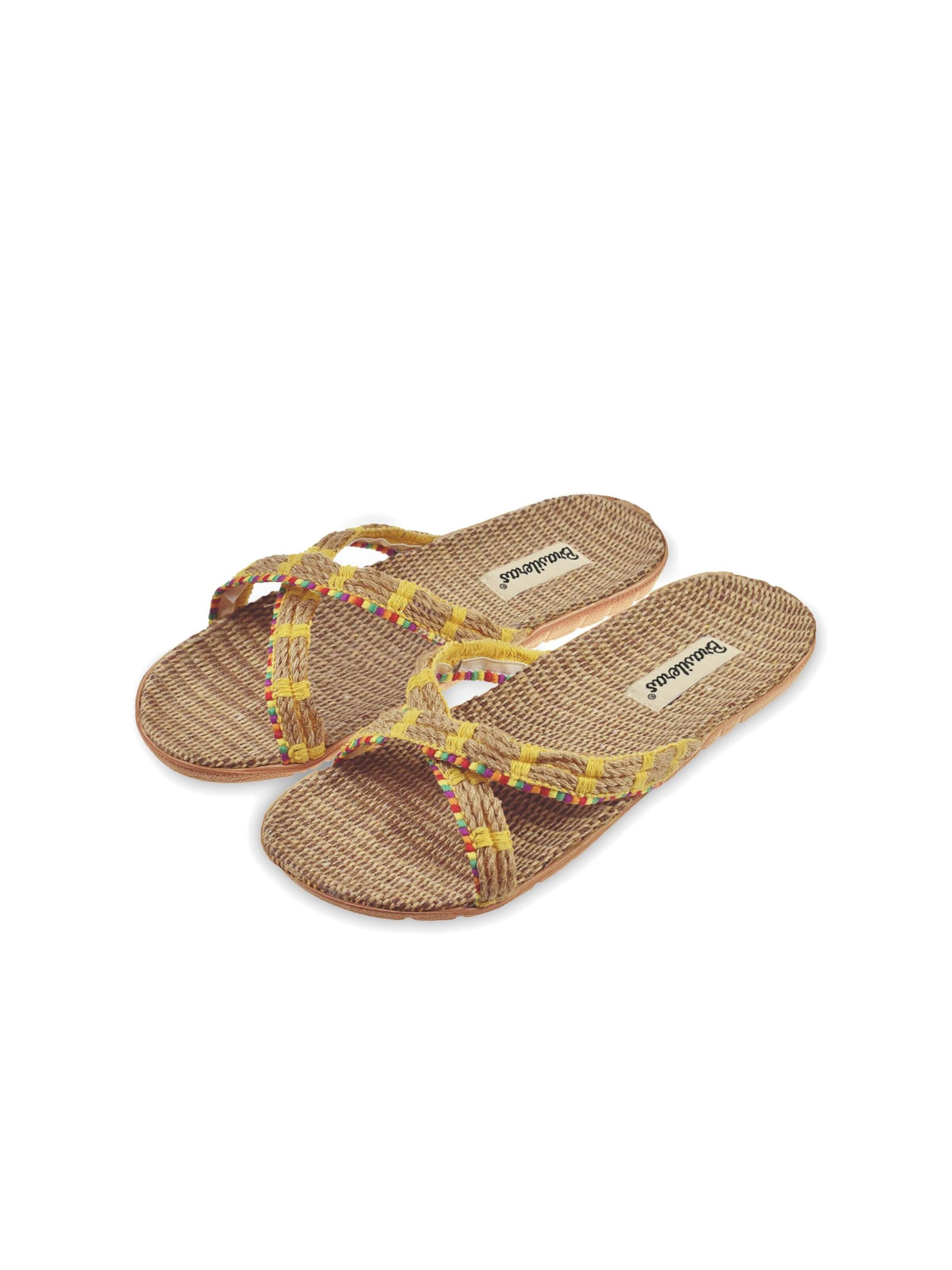 Brasileras - Sandália 'Amelia' em amarelo