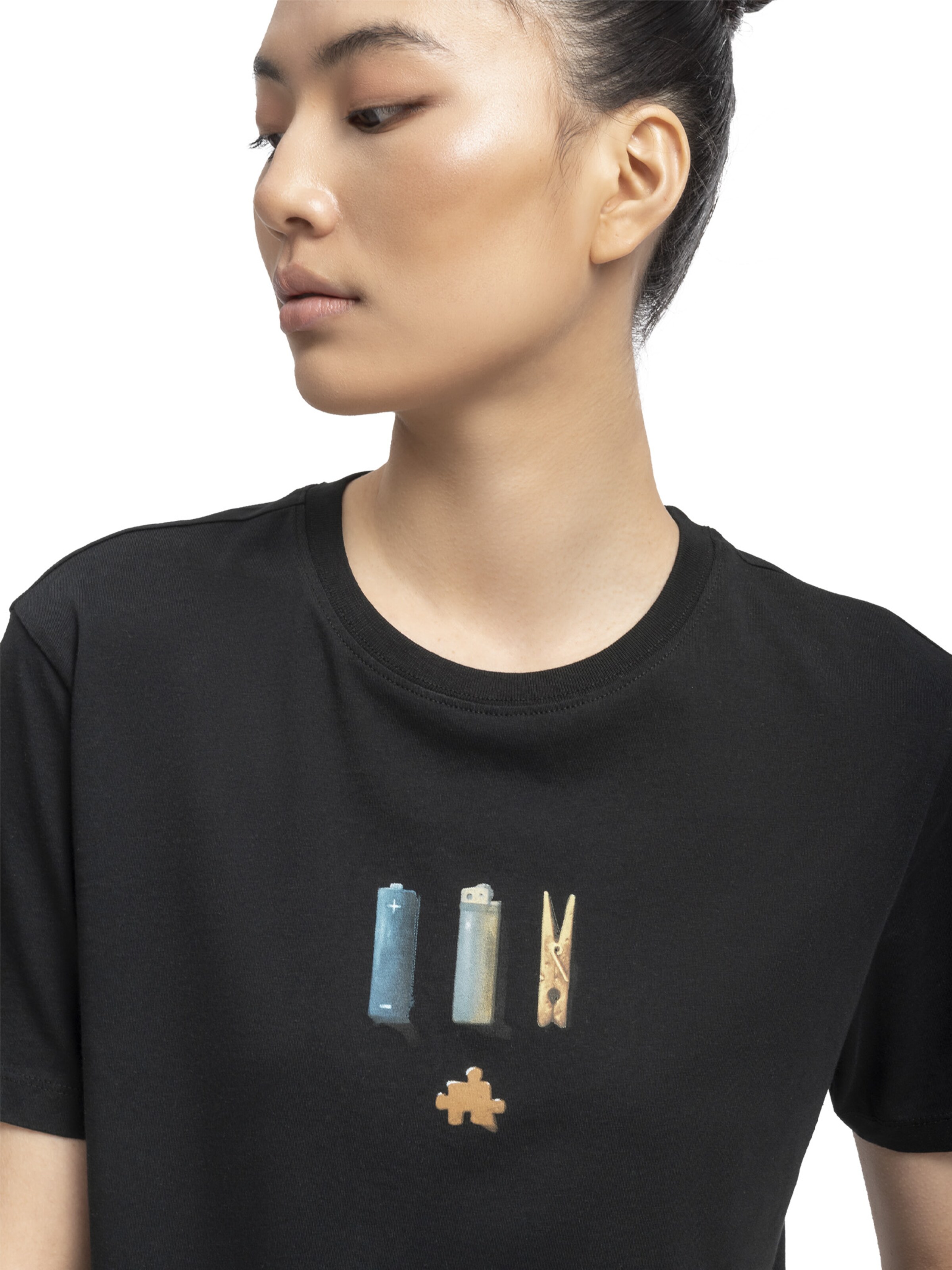 Kaft T-Shirt 'Pouch' in Schwarz