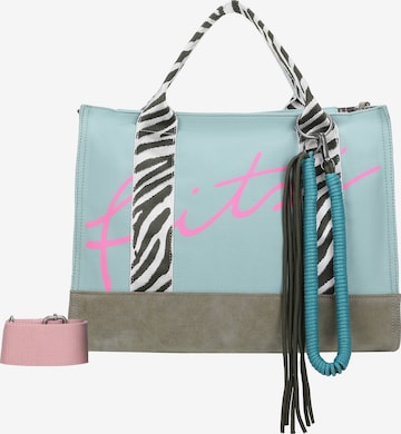 Fritzi aus Preußen Handtas 'Summer Zebra Safari' in Blauw: voorkant