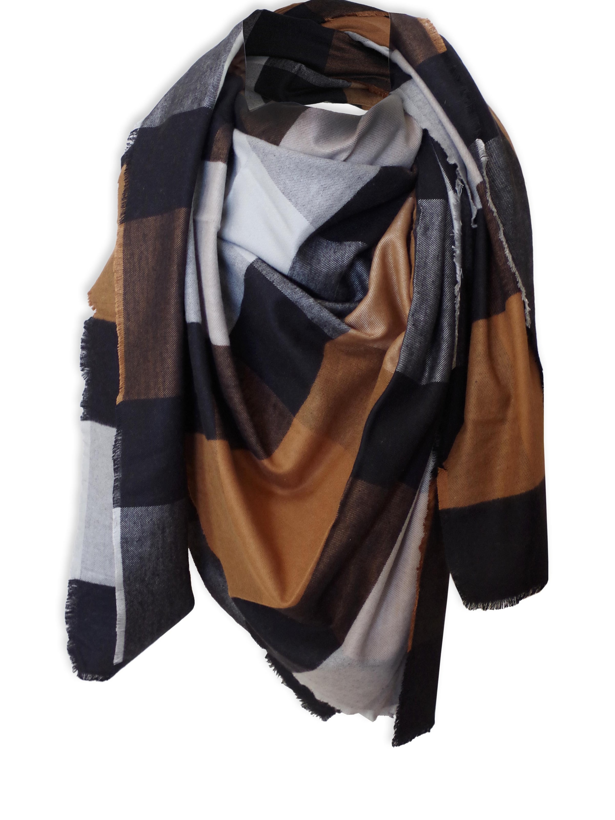 Posh Gear Schal 'Grandeseta'‌‌‌‌‌‌‌ in Schwarz: Vorderseite