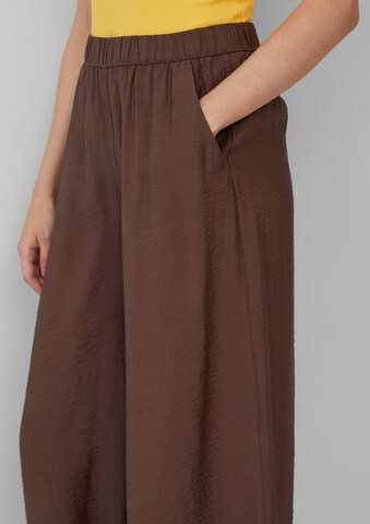 s.Oliver Wide Leg Hose in Braun
