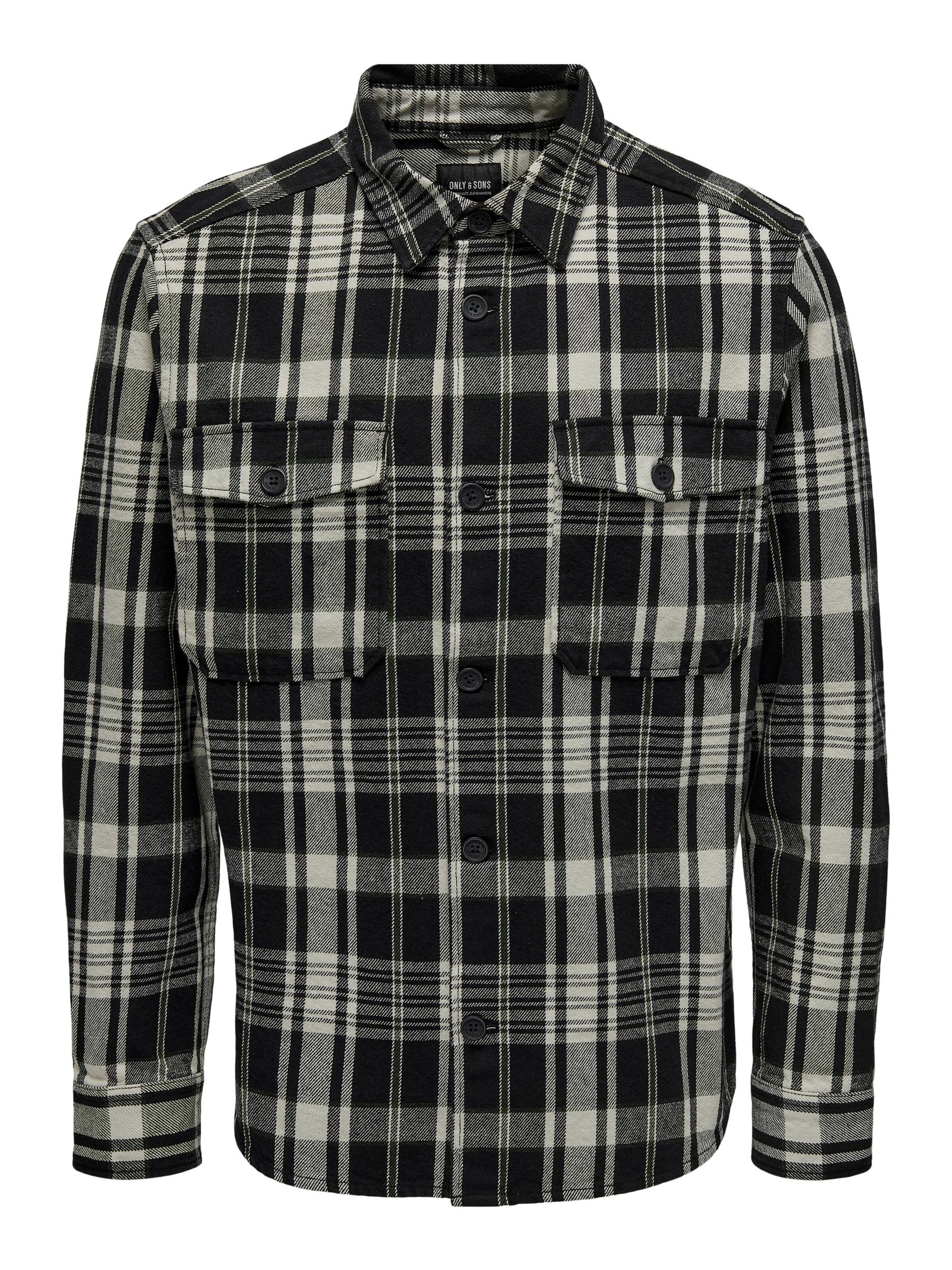 Only & Sons Overhemd 'Milo' in Zwart: voorkant