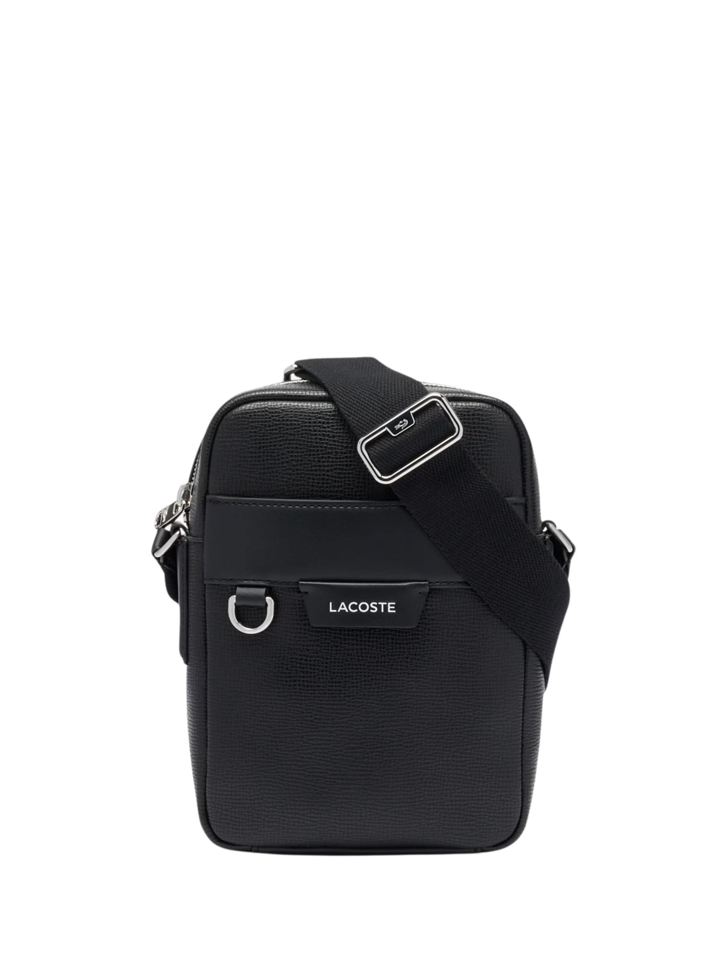 LACOSTE Skuldertaske 'Lacoste Sacoche Ossian Homme NH5047OI Noir' i sort: forside