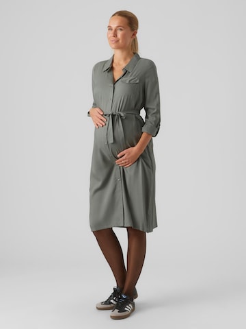 MAMALICIOUS Shirt Dress 'Mercy Lia' in Green