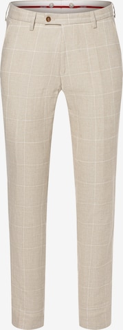 CG CLUB OF GENTS Slim fit Pleated Pants 'Paco' in Beige: front