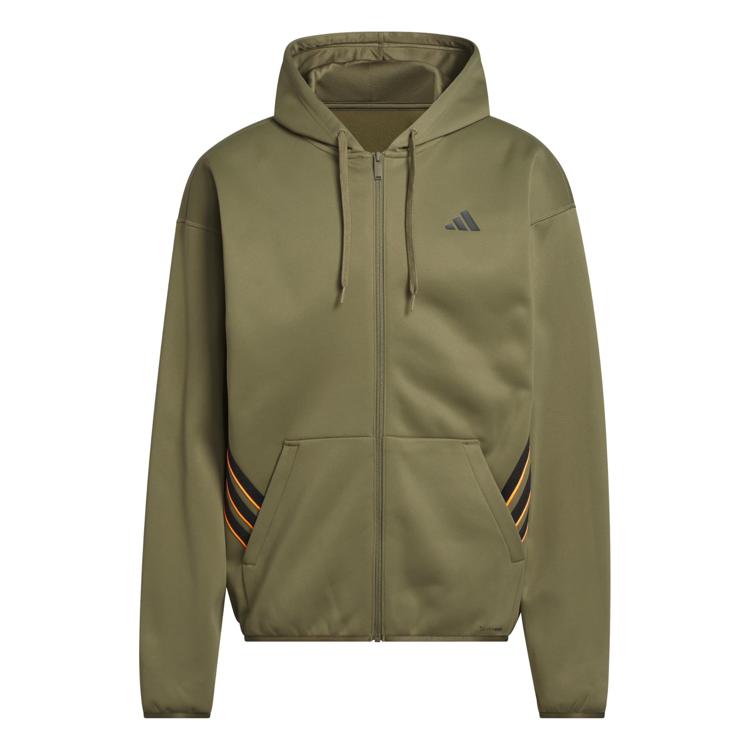 ADIDAS PERFORMANCE Sportsweatjacke 'Crazy Warm' in oliv / orange / schwarz, Produktansicht