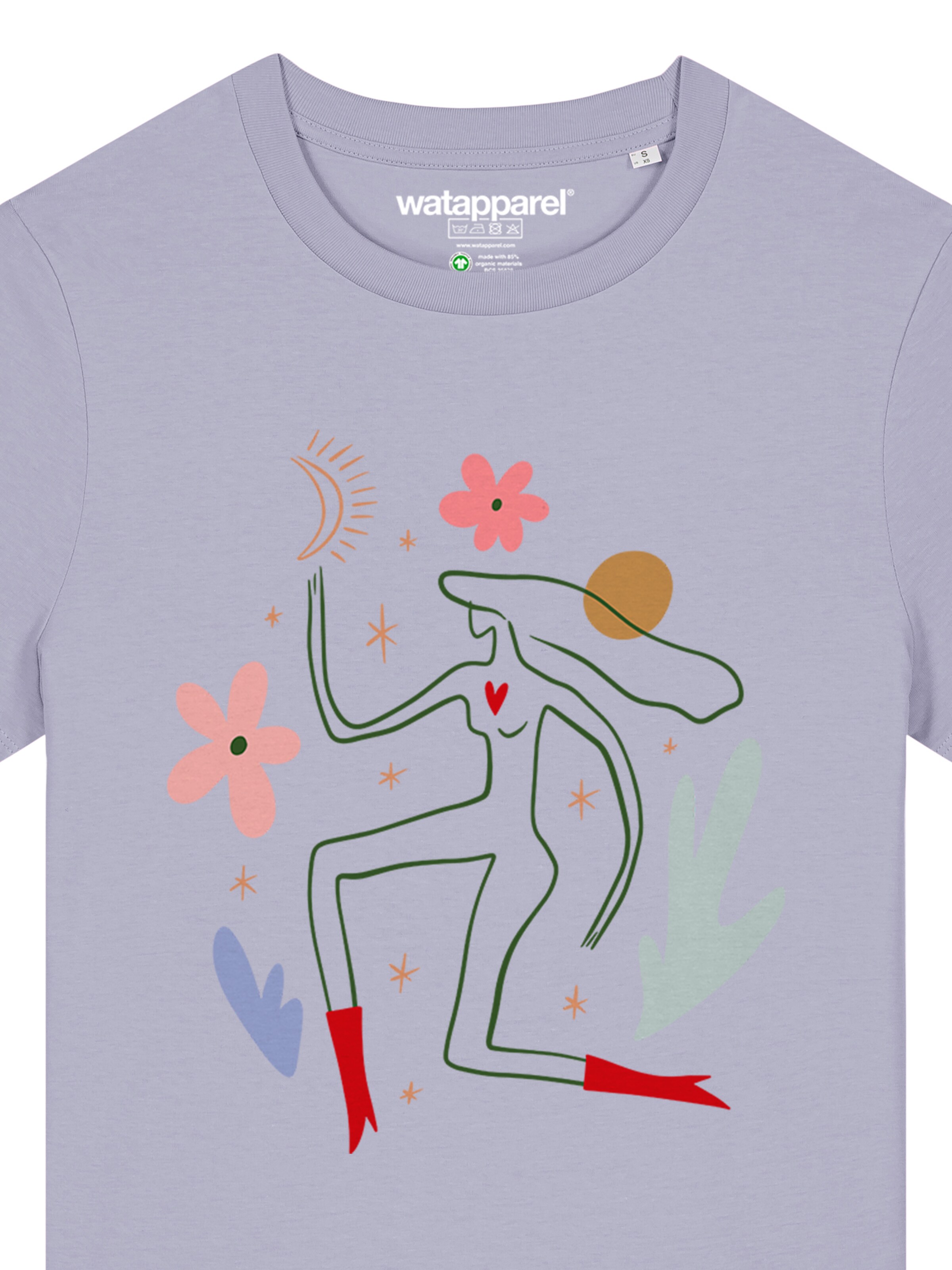 Maglietta 'Love And Flex' di Watapparel in lilla