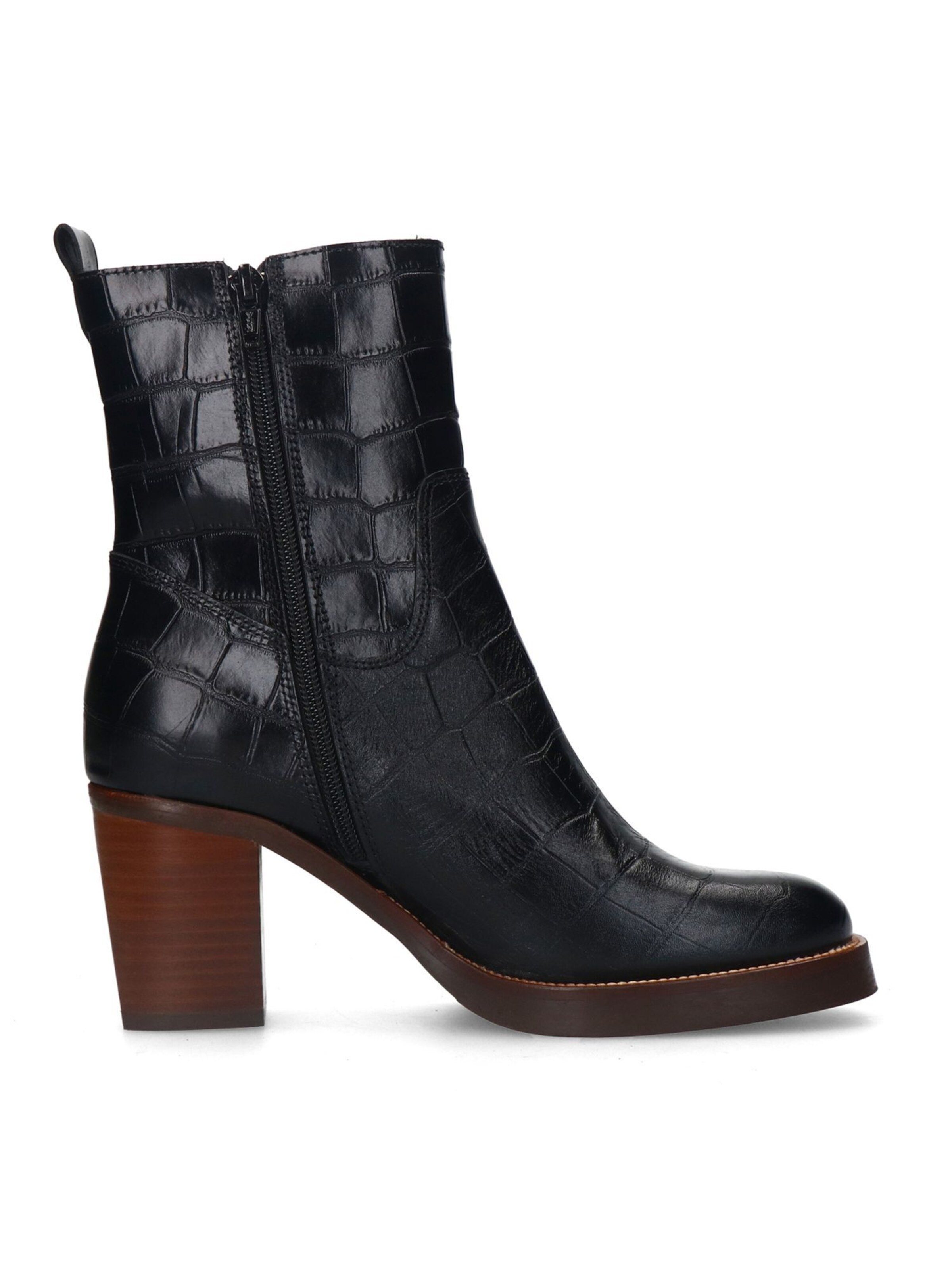 MANFIELD Stiefelette in Schwarz