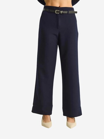 Bianco Lucci Wide leg Broek in Blauw: voorkant