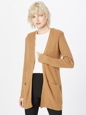 VILA Knit Cardigan 'Ril' in Brown: front