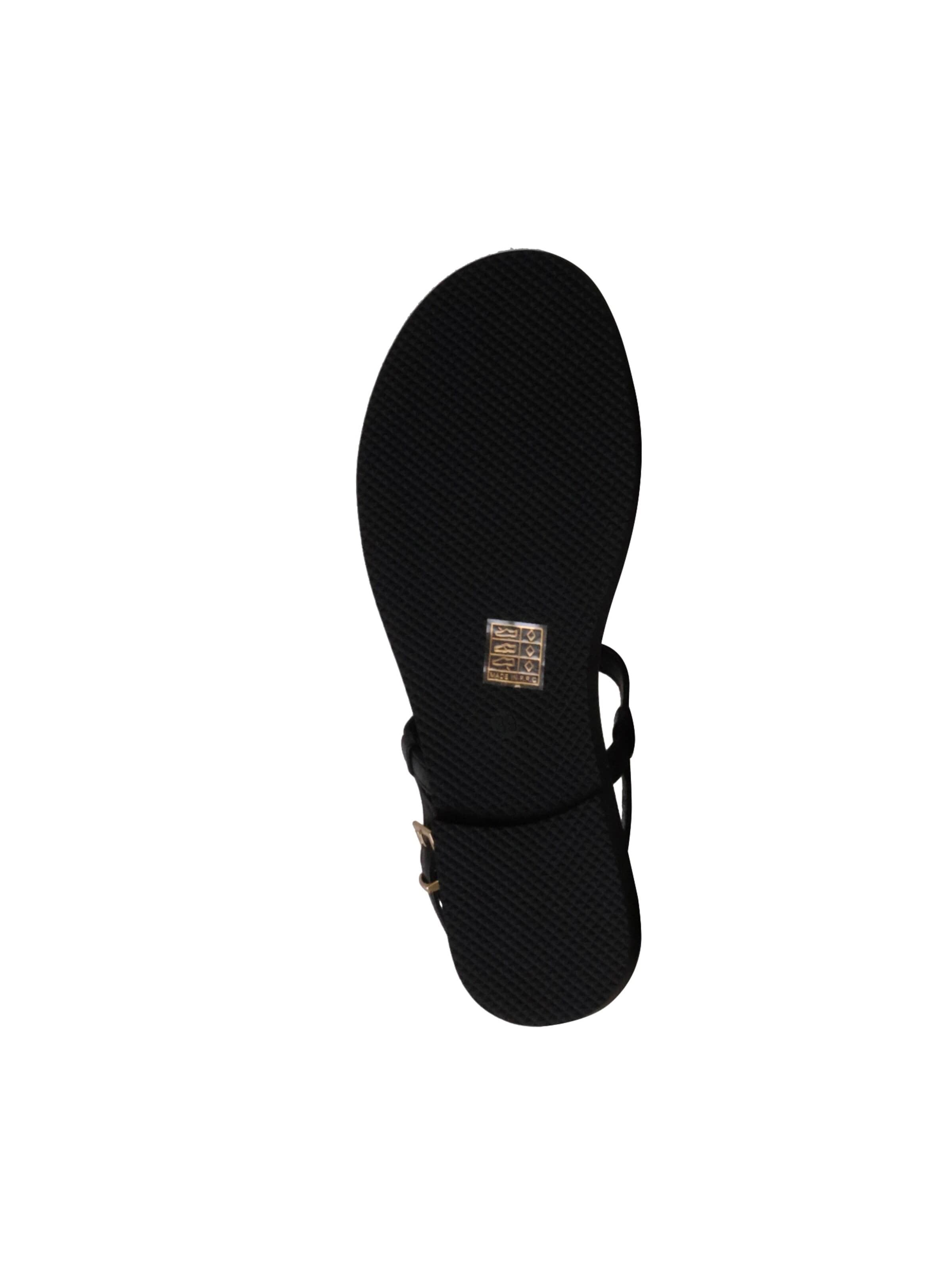 Super Mode - Sandalias 'Flache Riemchensandalen von Loevah Paris' en negro