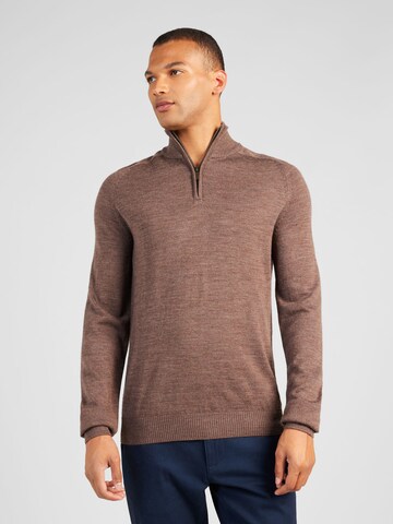 Bruun & Stengade - Pullover 'Pelle' em castanho: frente