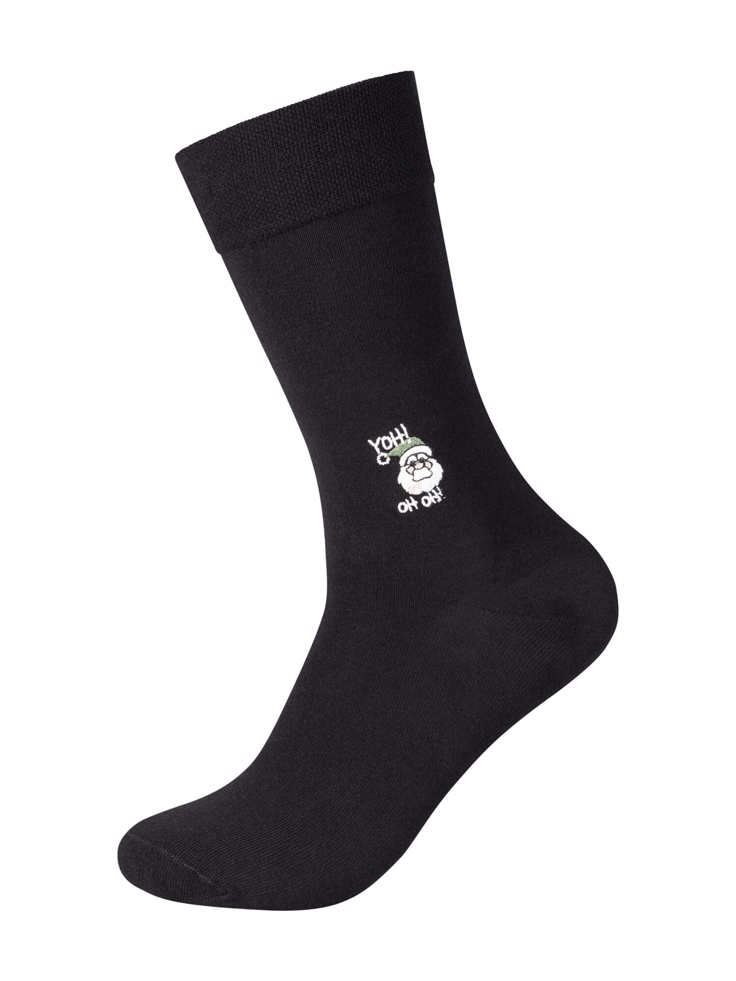 Chaussettes camano en noir : sur le côté