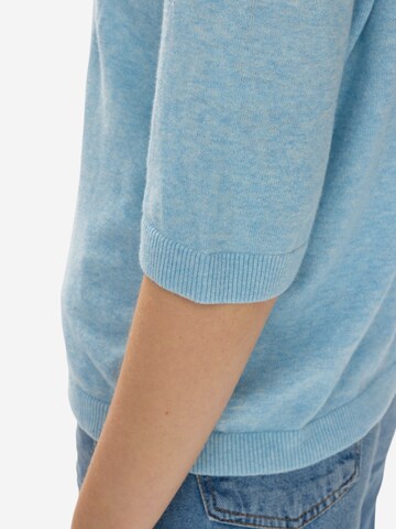 NÜMPH Strickpullover mit Halbarm 'NUCALLY SS PULLOVER' in Blau