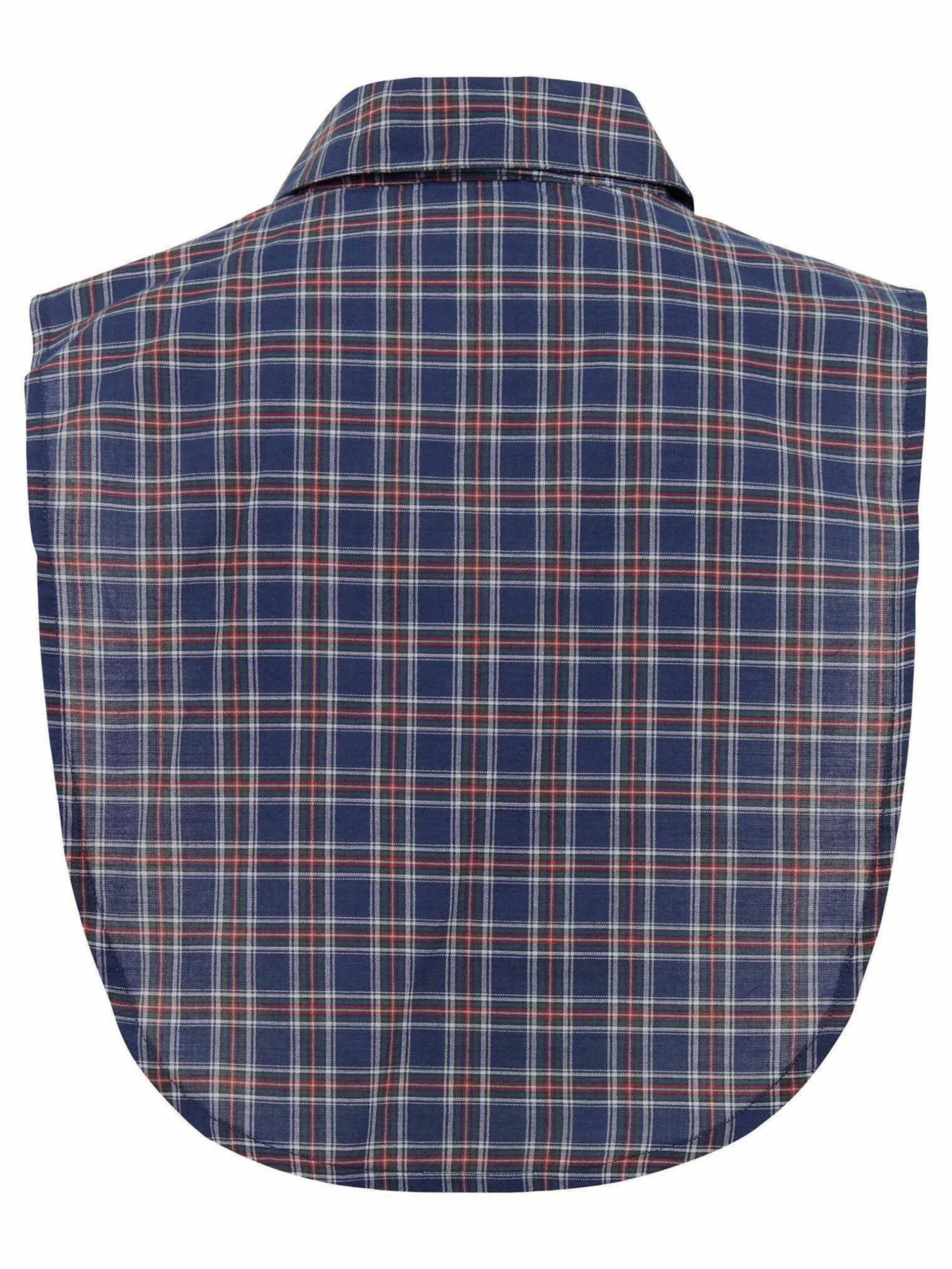 Goldner Blusenkragen in Blau