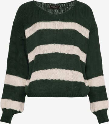 SASSYCLASSY Oversized Sweater in Green: front