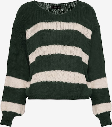 zaļš SASSYCLASSY "Oversize" stila džemperis: no priekšpuses
