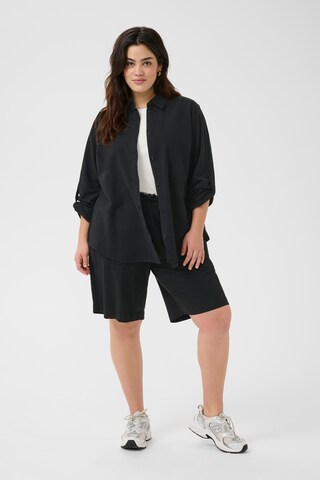 KAFFE CURVE Blouse 'Nana' in Zwart