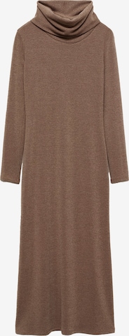 MANGO Pletena obleka 'GINO' | rjava barva: sprednja stran
