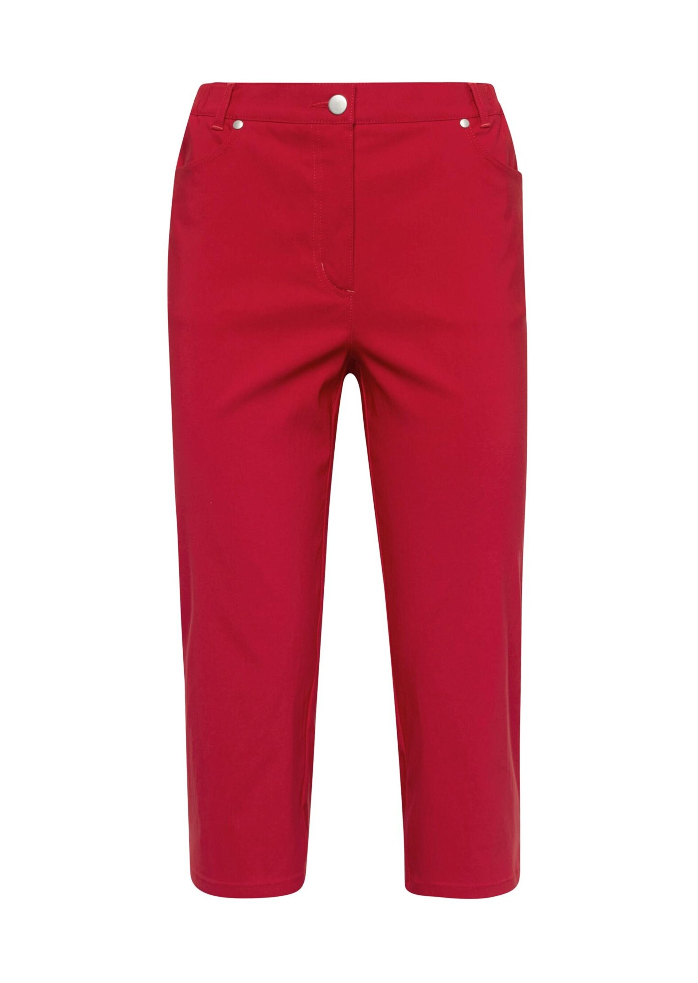 Goldner Skinny Hose 'Carla' in Rot: Vorderseite
