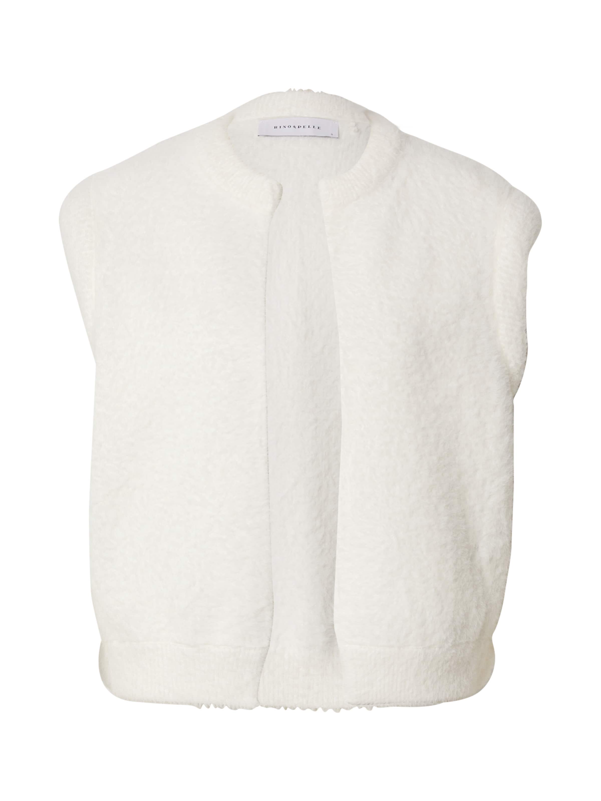 RINO & PELLE Pletená vesta 'Elona' - Biela: predná strana