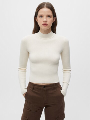 Pull&Bear Trui in Beige: voorkant