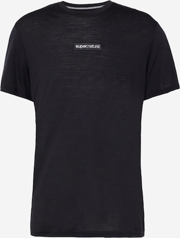 T-Shirt fonctionnel super.natural en noir : devant