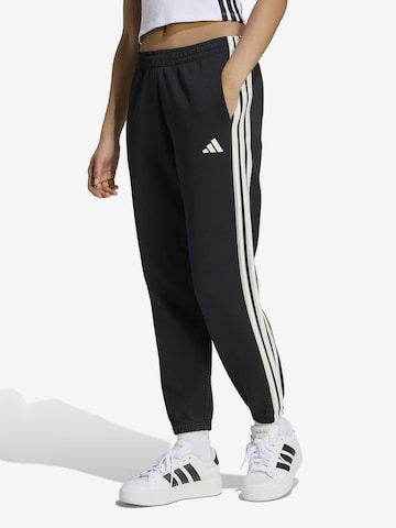 ADIDAS SPORTSWEAR Tapered Urheiluhousut 'STADIUM' värissä musta: etupuoli